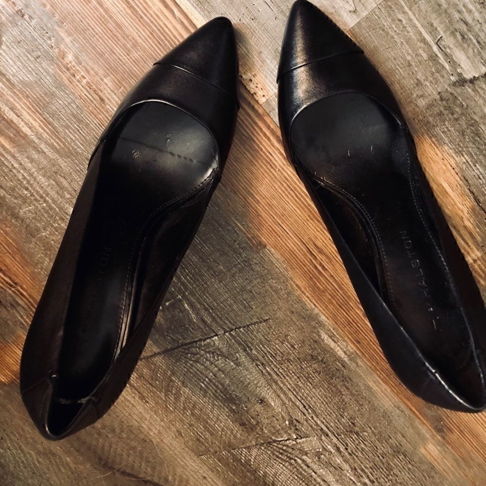 Halston black heels